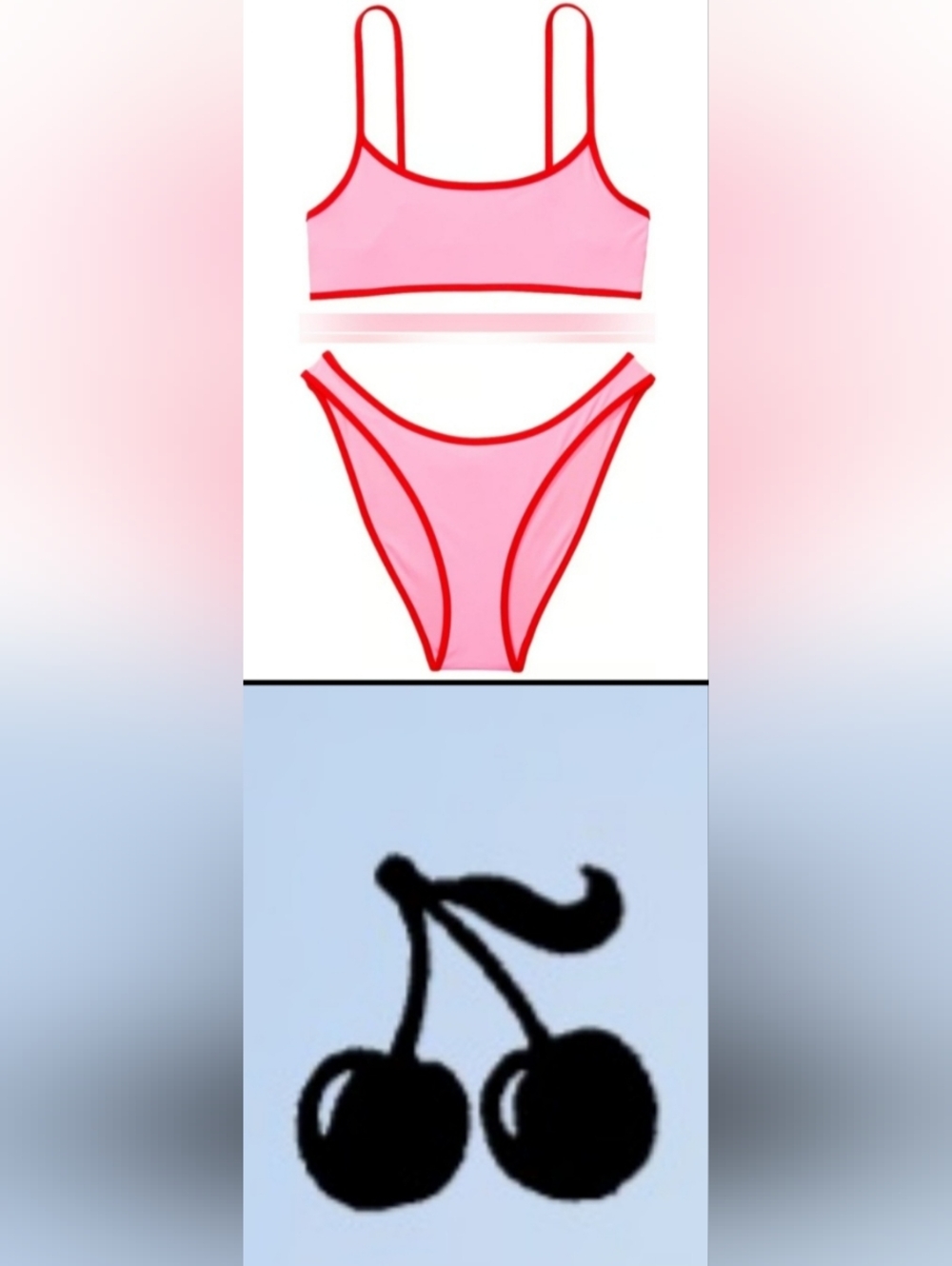 L XXL PINK By Frankies Bikinis ST Augustine Golden Hour Bikini Set Pink Red